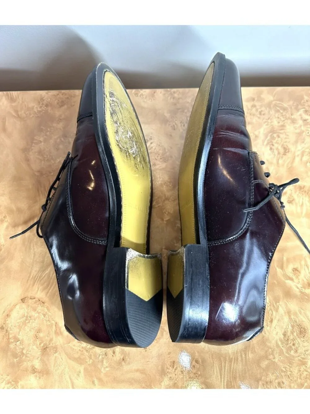 Cole Haan Burgundy Leather Oxford Cap Toe Dress Shoes Men's 9.5 D